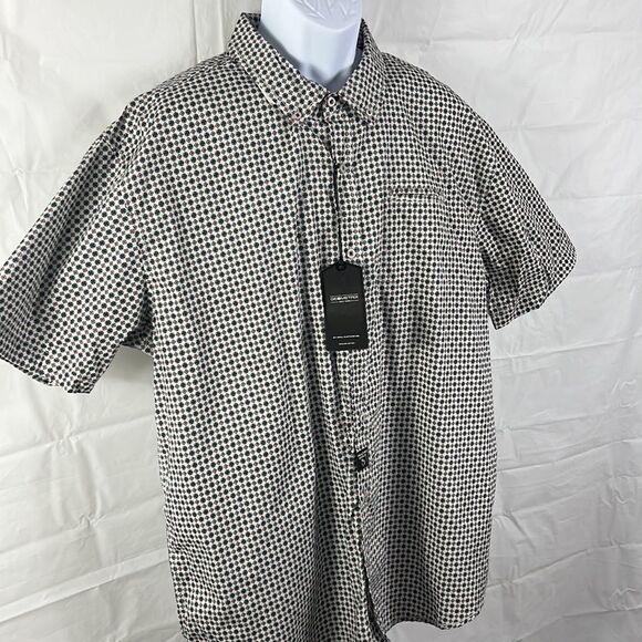 Geometrix New York men’s short sleeve button down shirt size 2XL NEW - Picture 2 of 9